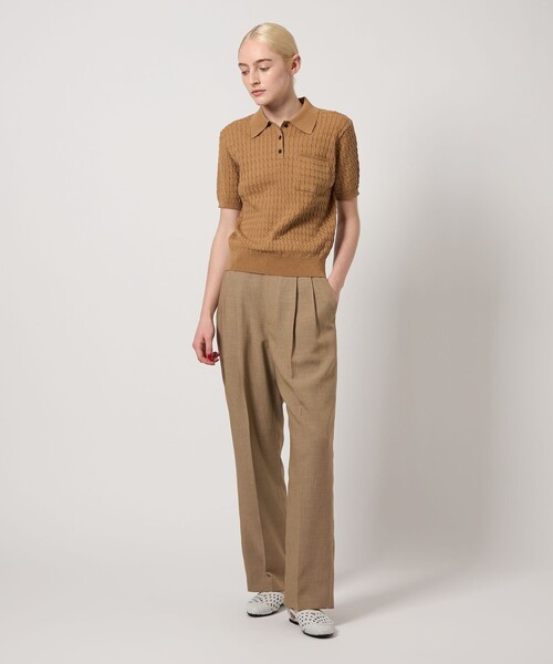 スティーブンアラン　レース編みポロニット steven alan - ＜Steven Alan＞SQUARE CABLE KNIT PULLOVERの