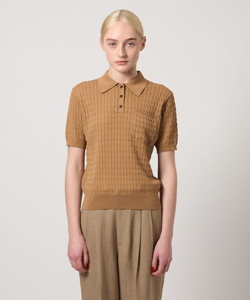 ニット セーター アランポロニットトップ レディース STEVEN ALAN ニット セーター 「Steven Alan」ケーブル