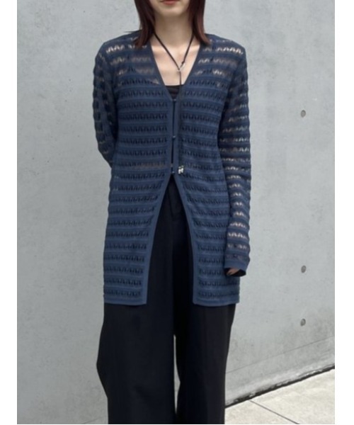 お値下げ！NKNIT ンニット　トップス サマーニット　カーディガン RIM.ARK サマーニット ニット セーター Crochet open knit C/D