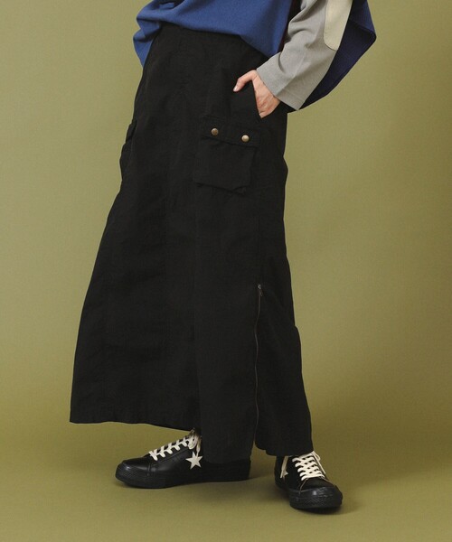 BEAMS BOY スカート コットン タイプライター ミリタリー : ZOZOTOWN