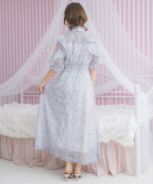 クチュールバイロジータ ワンピース ボウタイリボンシアーワンピース