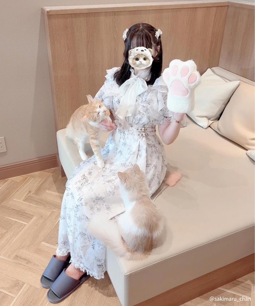 クチュールバイロジータ ワンピース ボウタイリボンシアー