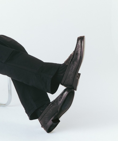 The Kenford Fineshoes ローファー EMBOSSED LOAFERS BLACK
