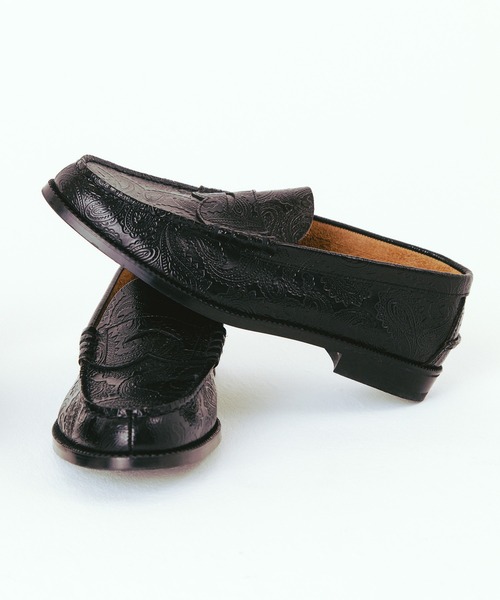 The Kenford Fineshoes ローファー EMBOSSED LOAFERS BLACK