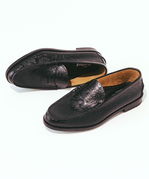 靴 KENFORD EMBOSSED LOAFERS BLACK PAISLEY27 THE KENFORD FINESHOES（ケンフォード ファインシューズ）の公式通販