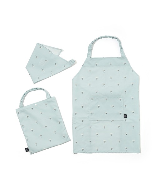 MKD.ZAKKA エプロン キッズエプロン 三角巾・収納バッグセット