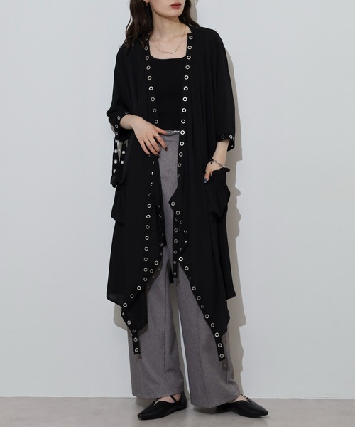 FUNALIVE カーディガン je crois soi シフォン ロング