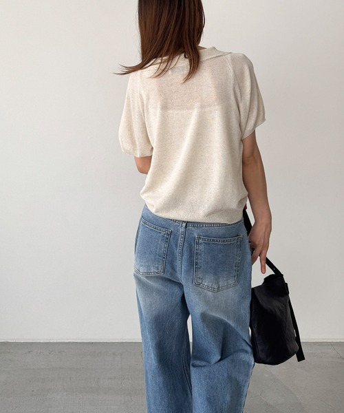 ニット セーター El mar　リネンレーヨンポロニット レディース CANAL JEAN ニット セーター El mar リネンレーヨンポロニット