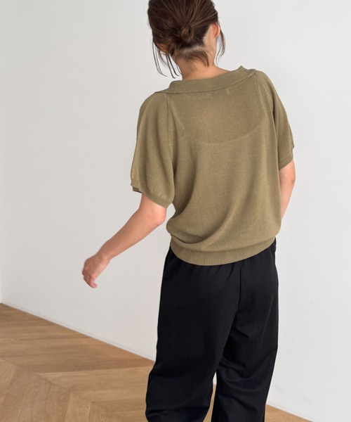 CANAL JEAN ニット セーター El mar リネンレーヨンポロニット