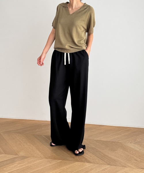 ニット セーター El mar　リネンレーヨンポロニット レディース CANAL JEAN ニット セーター El mar リネンレーヨンポロニット