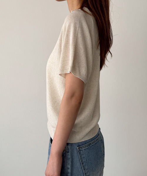 CANAL JEAN ニット セーター El mar リネンレーヨンポロニット