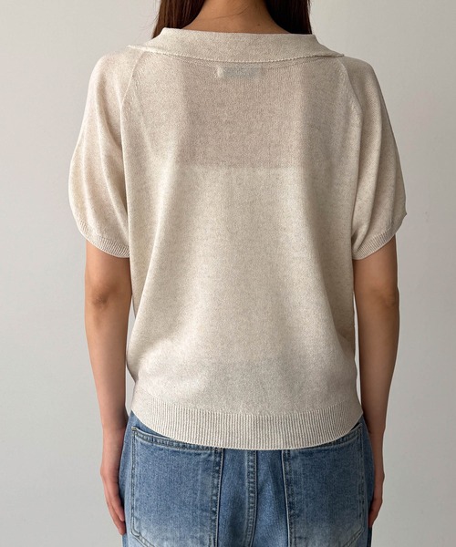 CANAL JEAN ニット セーター El mar リネンレーヨンポロニット