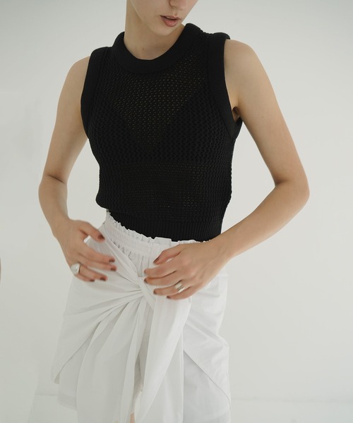 CLANE（クラネ） 3D RIB MESH KNIT TOPS レディース : ZOZOTOWN Yahoo