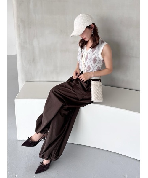 SNIDEL（スナイデル） ニット セーター アーガイルニットジレプル