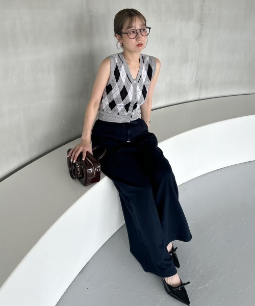 SNIDEL（スナイデル） ニット セーター アーガイルニットジレプル