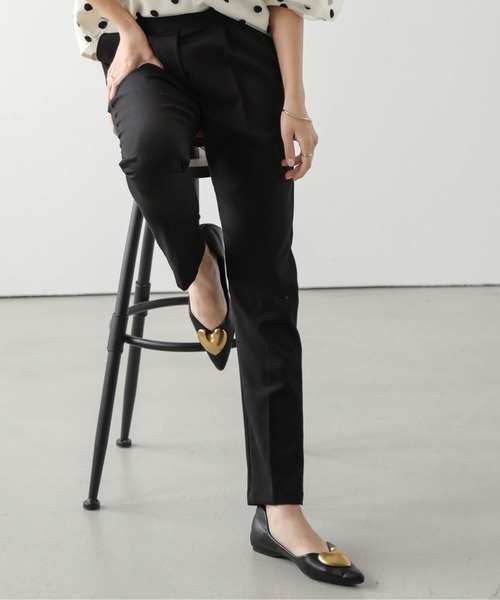 「AMELY」 フラットパンプス 35 ブラック レディース