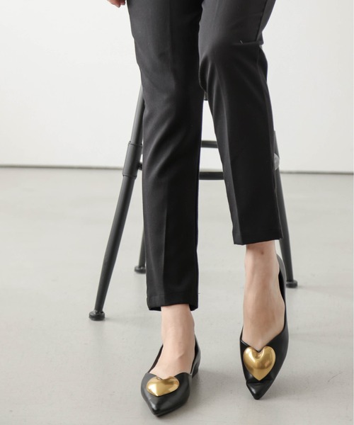 「AMELY」 フラットパンプス 35 ブラック レディース