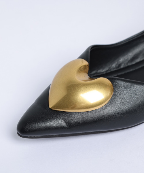 「AMELY」 フラットパンプス 35 ブラック レディース