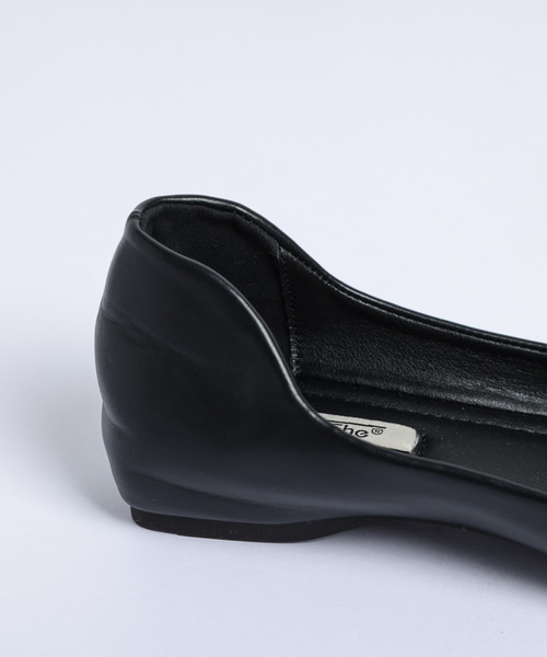 「AMELY」 フラットパンプス 35 ブラック レディース