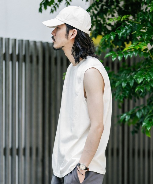 「URBAN RESEARCH Sonny Label」 ノースリーブトップス MEDIUM オフホワイト メンズ