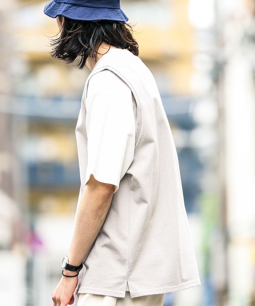 「URBAN RESEARCH Sonny Label」 ノースリーブトップス MEDIUM オフホワイト メンズ