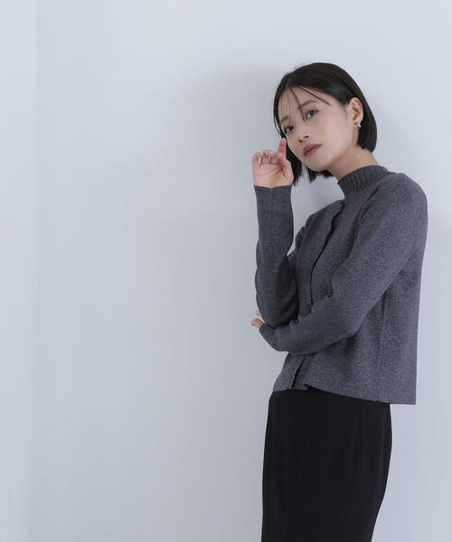 NATURAL BEAUTY BASIC」 ニットアンサンブル FREE ブルー