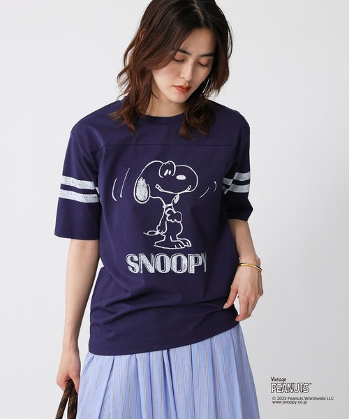 PEANUTS tシャツ 「PEANUTS」「別注」フットボールTシャツ レディース
