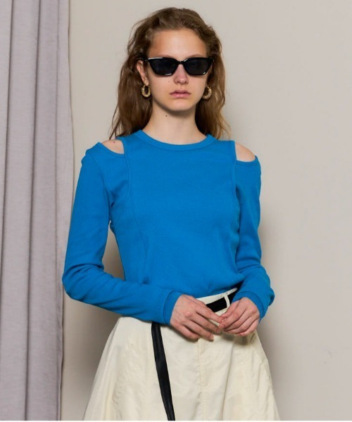 MAISON SPECIAL（メゾンスペシャル） tシャツ Shoulder Slit Ribbed
