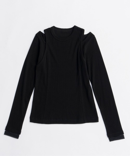 MAISON SPECIAL（メゾンスペシャル） tシャツ Shoulder Slit Ribbed