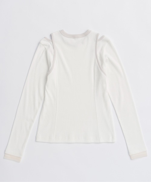 MAISON SPECIAL（メゾンスペシャル） tシャツ Shoulder Slit Ribbed