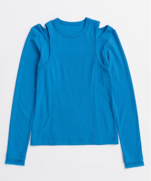 MAISON SPECIAL（メゾンスペシャル） tシャツ Shoulder Slit Ribbed