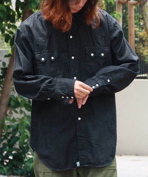 orSlow シャツ orSlow/オアスロウ BLACK DENIM WESTERN SHIRT