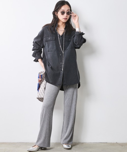 CHIC STYLE（シックスタイル） ブラウス シャツ ソフトデニムシャツ