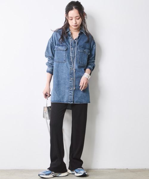 CHIC STYLE（シックスタイル） ブラウス シャツ ソフトデニムシャツ