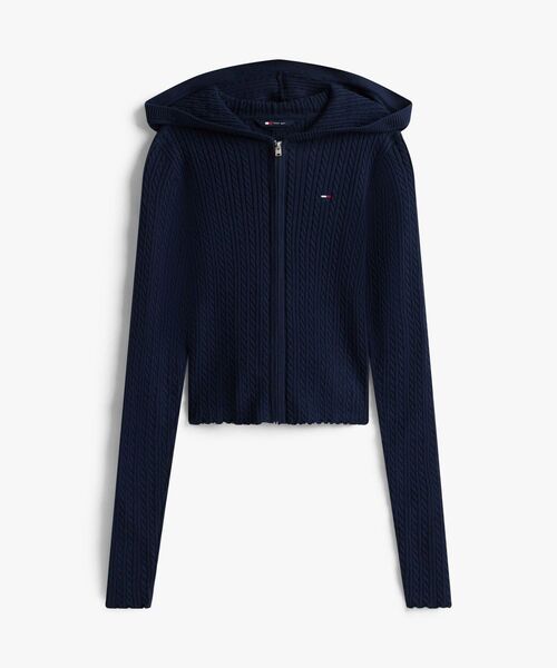  JEANS トミー ジーンズ ニット セーター ジップニット tommy jeans（トミー ジーンズ）の「ハーフジップバッジリブ