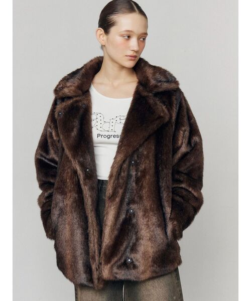 EMODA（エモダ） コート アウター ミディフェイクファーコート