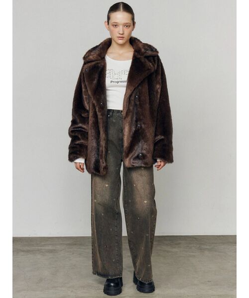 EMODA（エモダ） コート アウター ミディフェイクファーコート