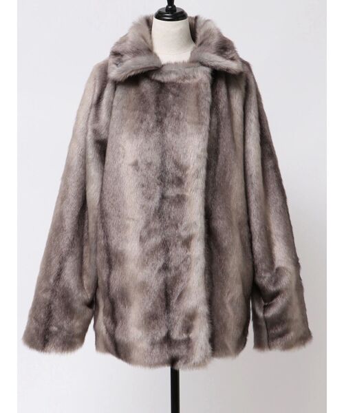 EMODA コート アウター ミディフェイクファーコート レディース