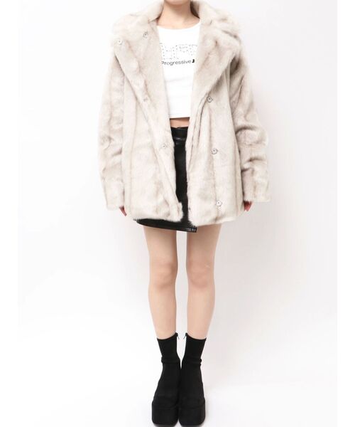 EMODA（エモダ） コート アウター ミディフェイクファーコート