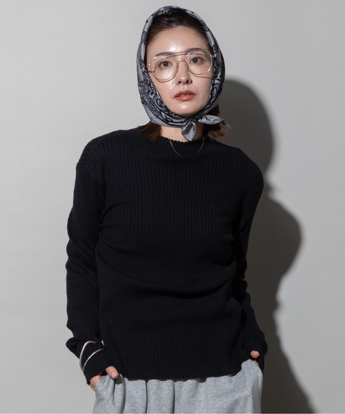 ニット セーター 「セットアイテム」リブタートル×ケープニット