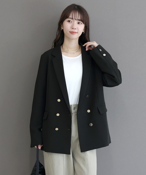 EPOCA MILANO レディース ジャケット ブラック 立体ポケット 美品 ナチュラルビエラ ノーカラージャケット(ジャケット)｜EPOCA(エポカ)の