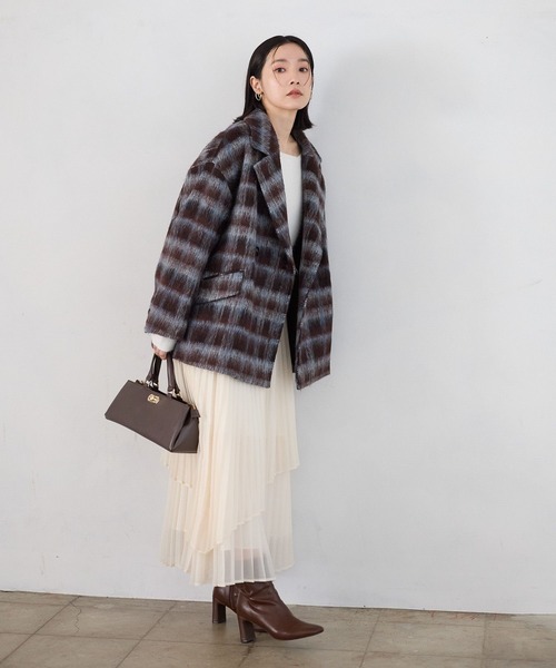 完売　SALE定価4万　アルシーヴ　シャギーピーコート 38 Andemiu（アンデミュウ） ピーコート pコート アルパカシャギーハーフ