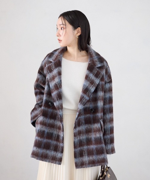 Andemiu（アンデミュウ） ピーコート pコート アルパカシャギーハーフ