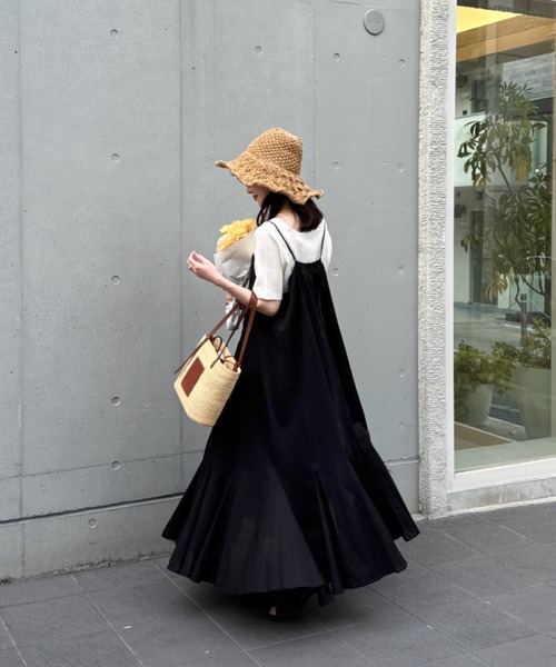 hinari（ヒナリ） キャミソールワンピース S ホワイト レディース