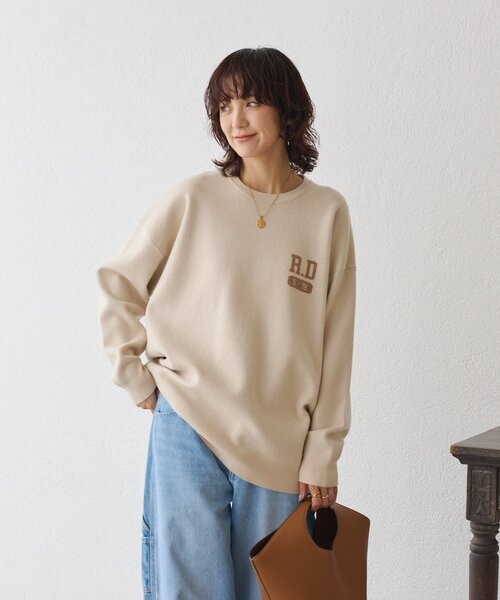 RIVE DROITE（リヴドロワ） ニット セーター 「バックロゴが目を惹く