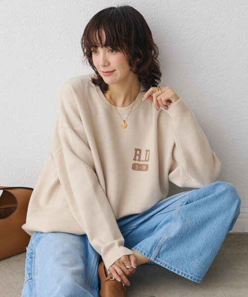 RIVE DROITE（リヴドロワ） ニット セーター 「バックロゴが目を惹く