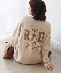 RIVE DROITE バックロゴが目を惹く　アスレチックロゴニット　リヴドロワ RIVE DROITE（リヴドロワ） ニット セーター 「バックロゴが目を惹く