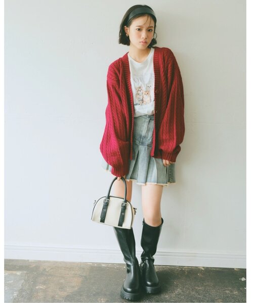 カーディガン  「GOODPRICE」ケーブルニットカーディガン キッズ 子供服 女の子 | LOVETOXIC | 04