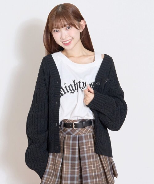 カーディガン  「GOODPRICE」ケーブルニットカーディガン キッズ 子供服 女の子 | LOVETOXIC | 02