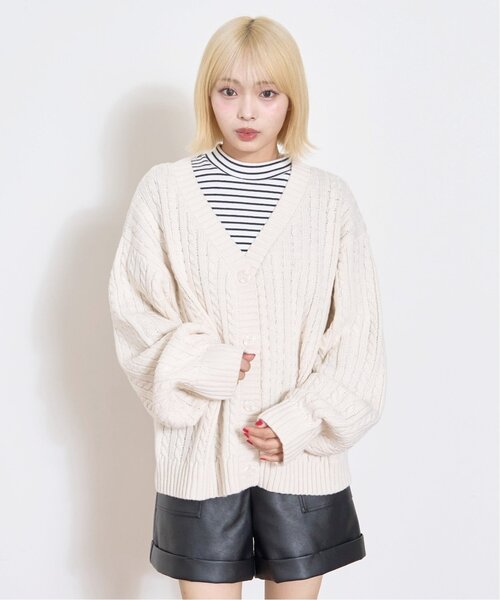 カーディガン  「GOODPRICE」ケーブルニットカーディガン キッズ 子供服 女の子 | LOVETOXIC | 07